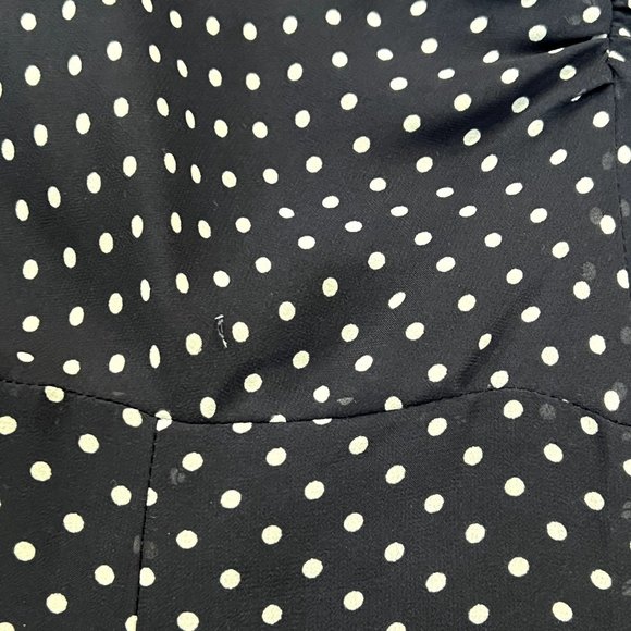 Kate Young for Target Dress 8 Blue Womens Polka Dot Sleeveless Flounce Hem - Picture 8 of 9